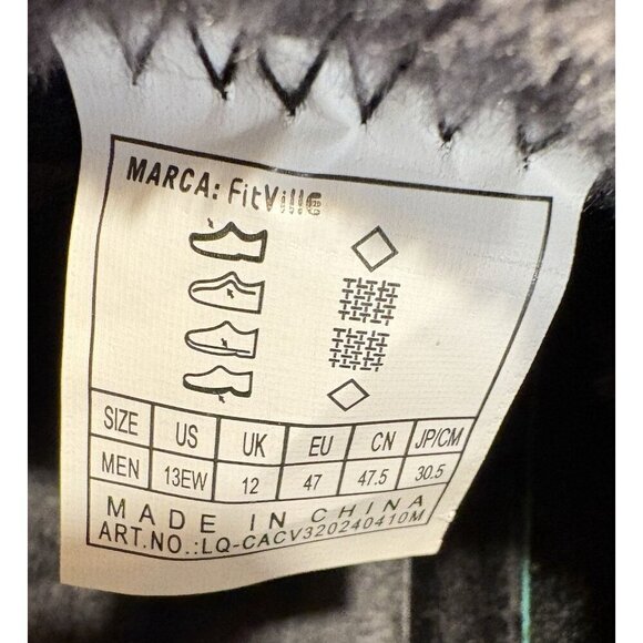 FitVille Recovery Orthopedic Suede Comfort Slipper Slip-On Black Diabetic 13W - Picture 8 of 10